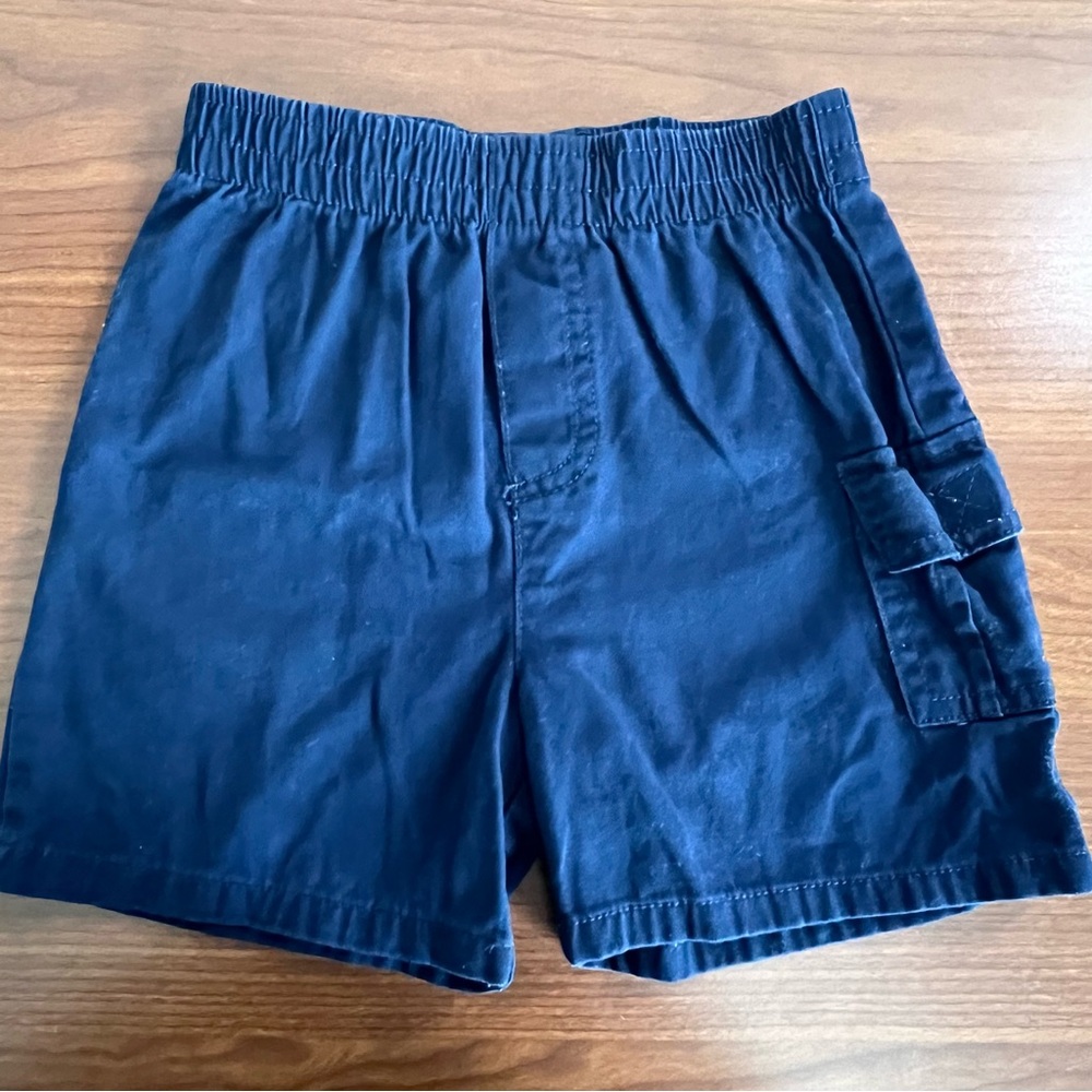 Boys Navy Blue Shorts Cargo Side Pockets Size 4T
